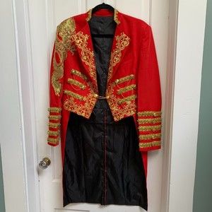 Circus Ringmaster Costume Coat With Tails -